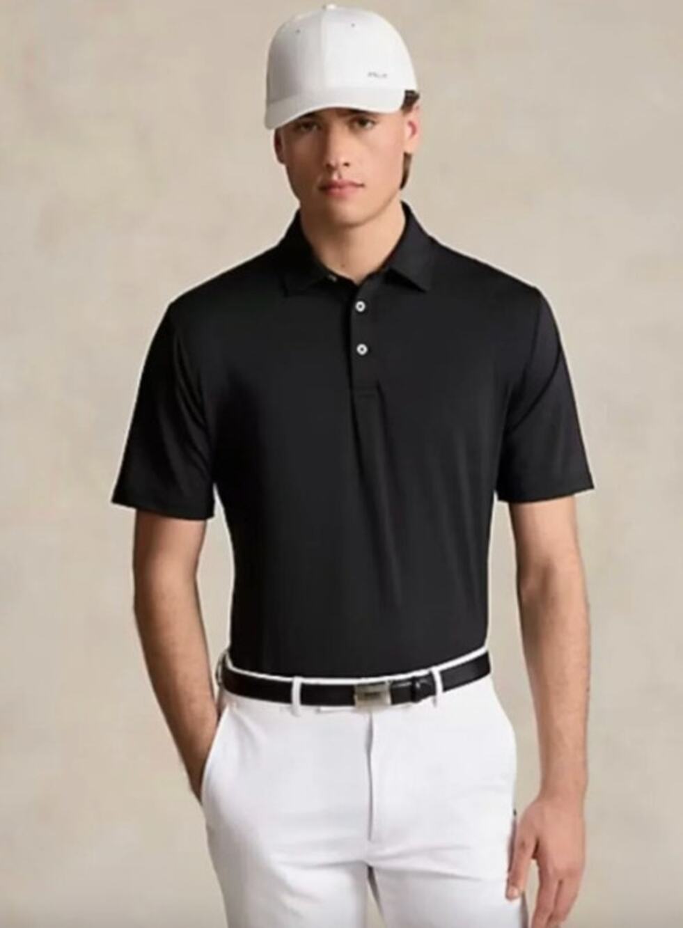 NEW RLX RALPH LAUREN Shirt Size L Black Classic Fit Performance Polo Shirt